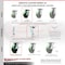 Service Caster 5 Inch Green Poly on Cast Iron Caster Set with Roller Bearing and Brake SCC SCC-35S520-PUR-GB-SLB-4 - alternate 6